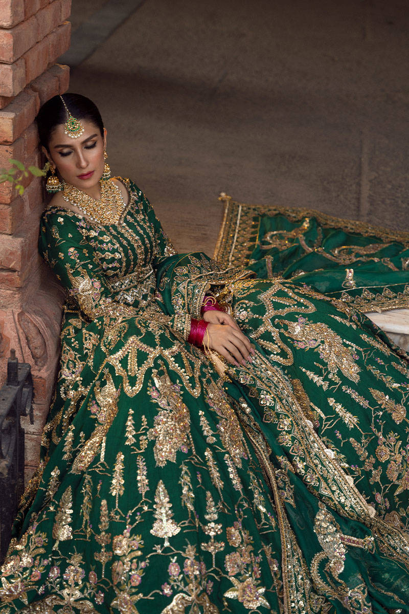 Mohsin Naveed Ranjha - Bridals NAZNEEN-Raw Silk Maxi